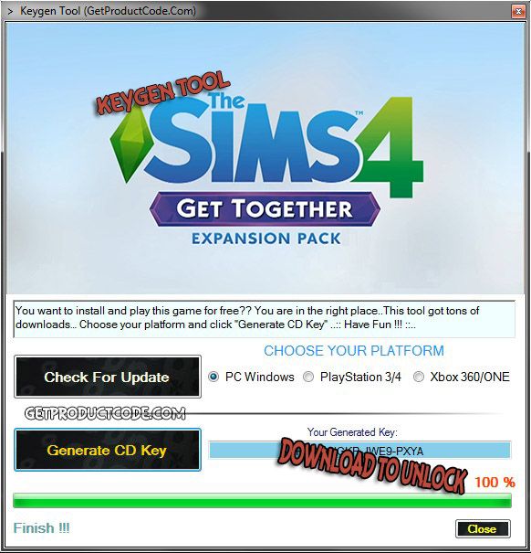 download license key for sims 4 pc